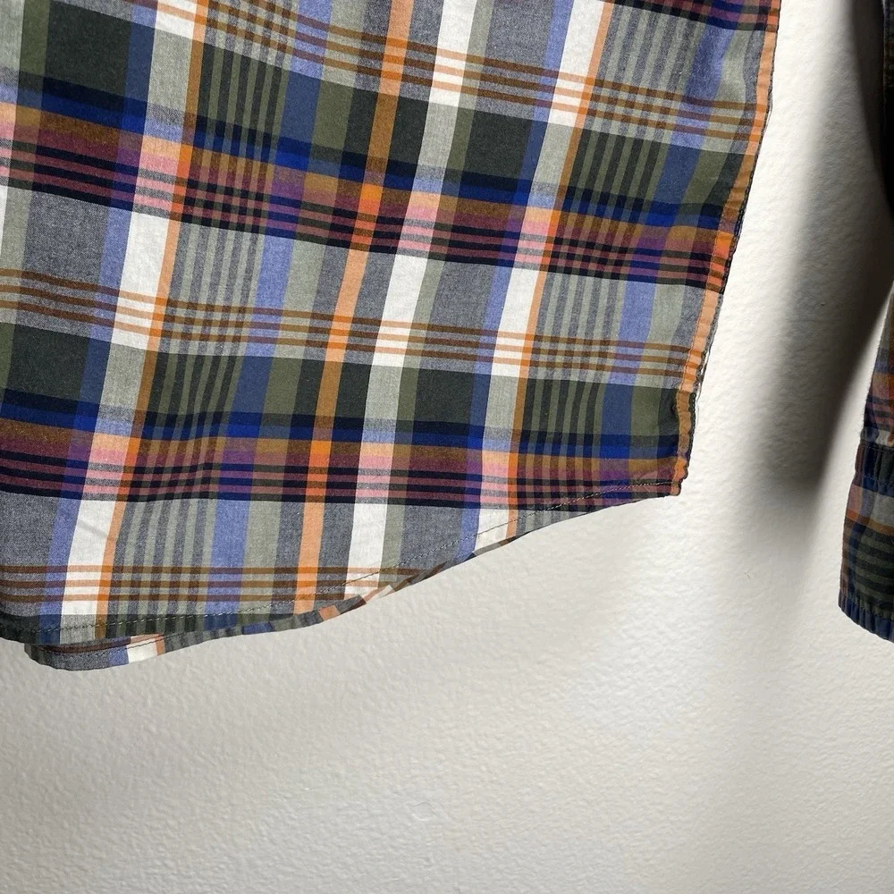 Banana Republic Men's M Multicolor Plaid Shirt Dark Academia Cotton